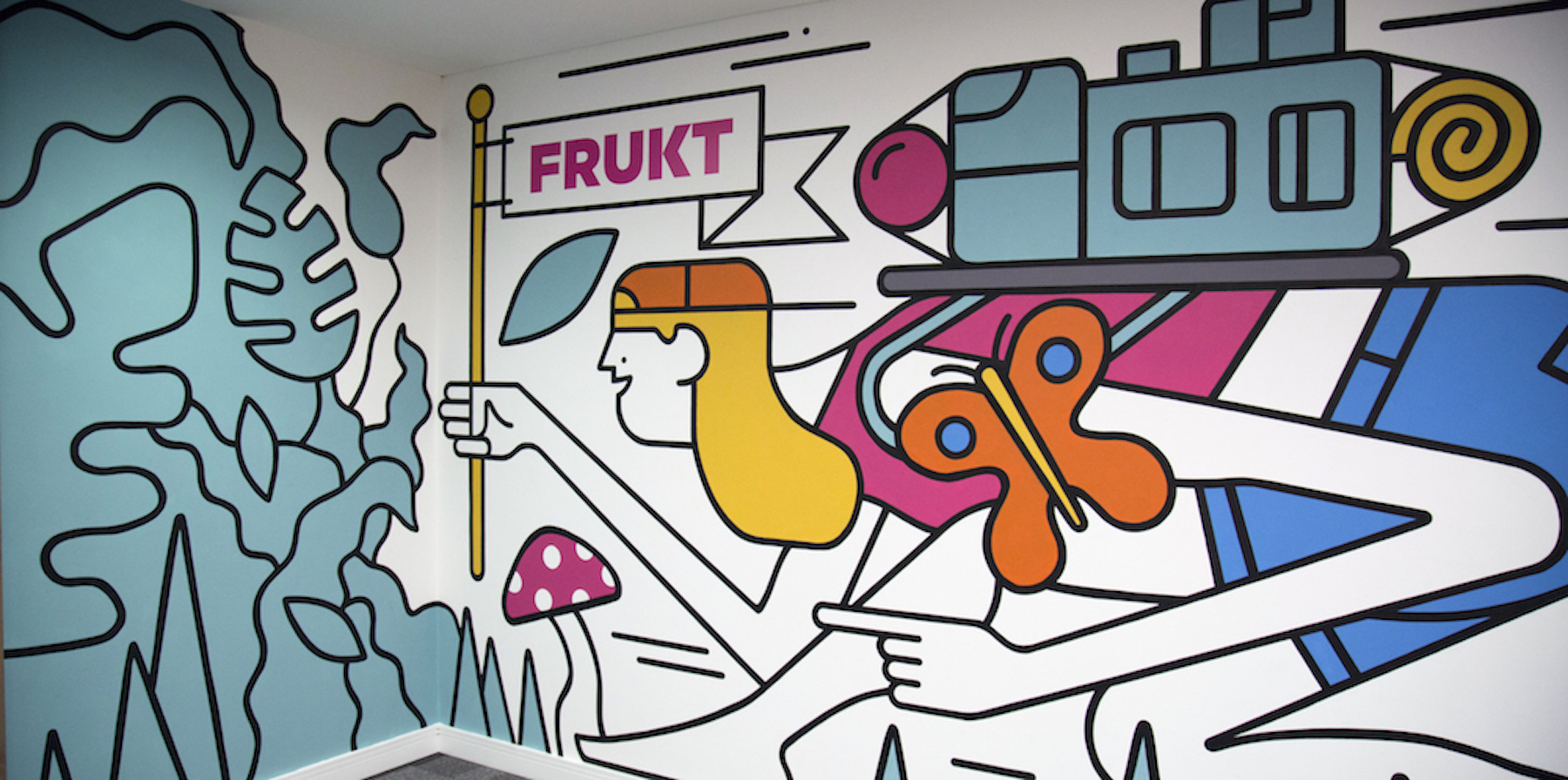 Office mural by Sam Peet
